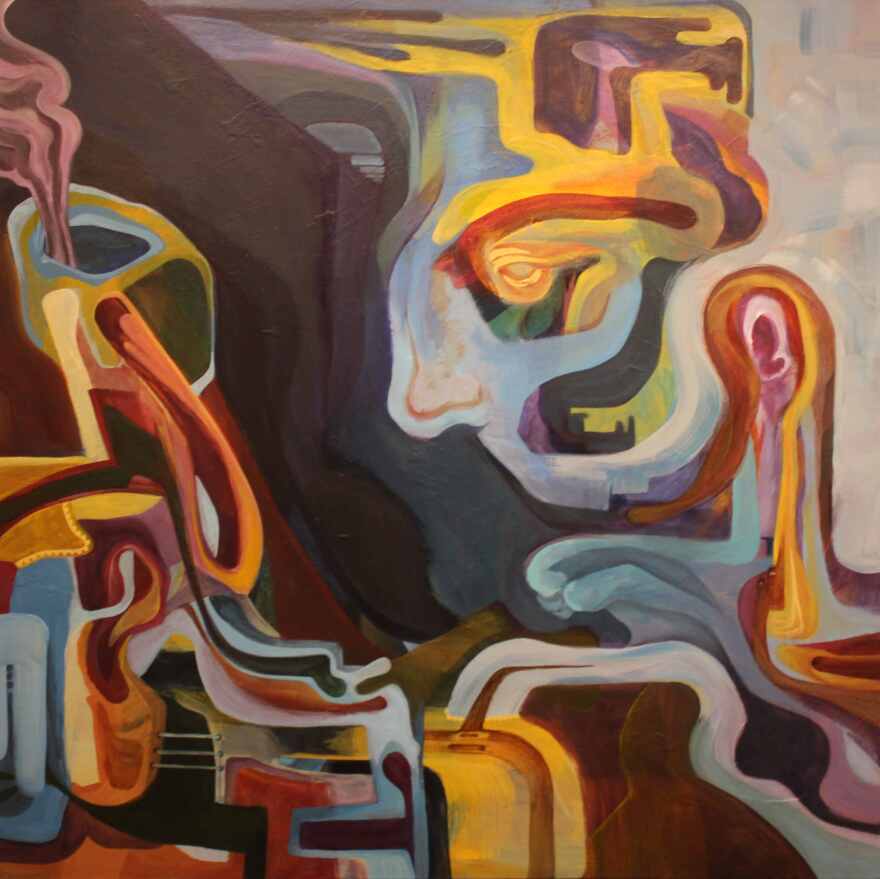 Abstract painting by the artist.