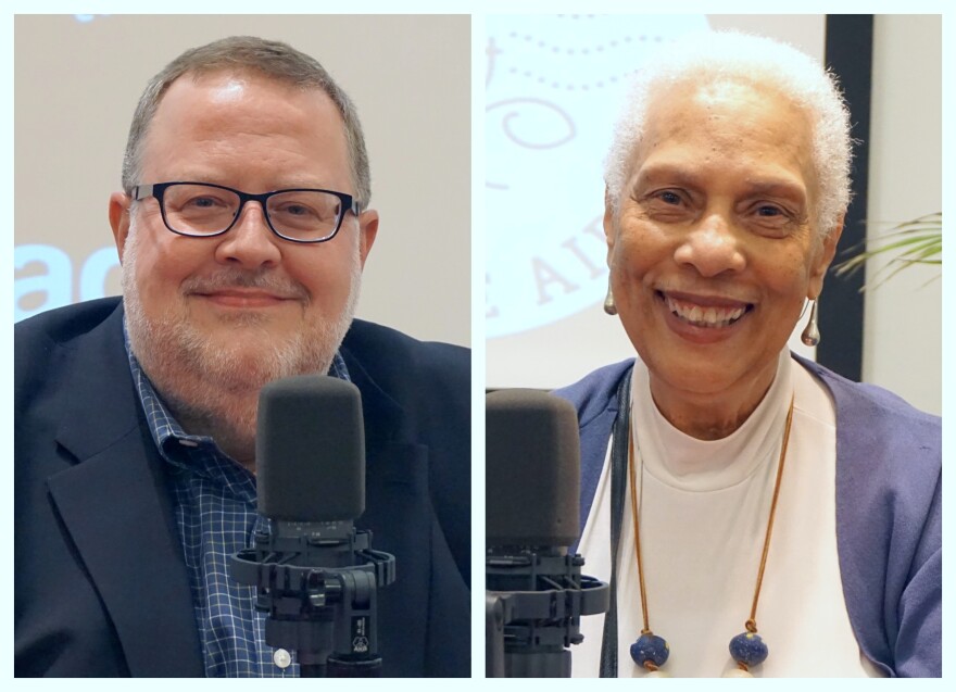 Scott Charton (left) favors Proposition D: The Gas Tax Increase, Olympic Prize Tax Exemption, and Traffic Reduction Fund Measure, while Gwen Moore (right) opposes it.