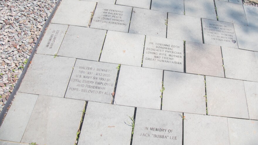 Grace Bennett installed a walkway with memorial pavers at Hillside Park.