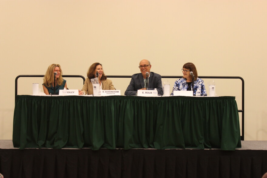 From the left, Tampa Bay Times restaurant critic Laura Reiley, Florida Matters host Robin Sussingham, restaurateur Emmanuel Roux and former Tampa Bay Times food editor Janet Keeler.