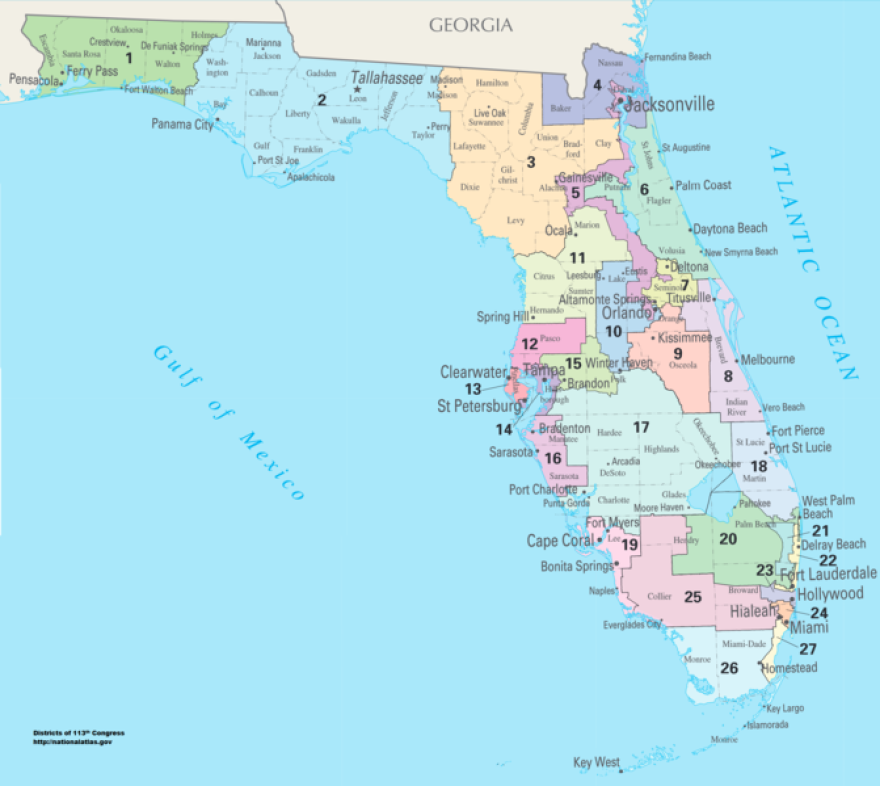 This is the Florida congressional district map.