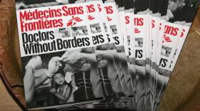Pamphlets on display at Doctors Without Borders.