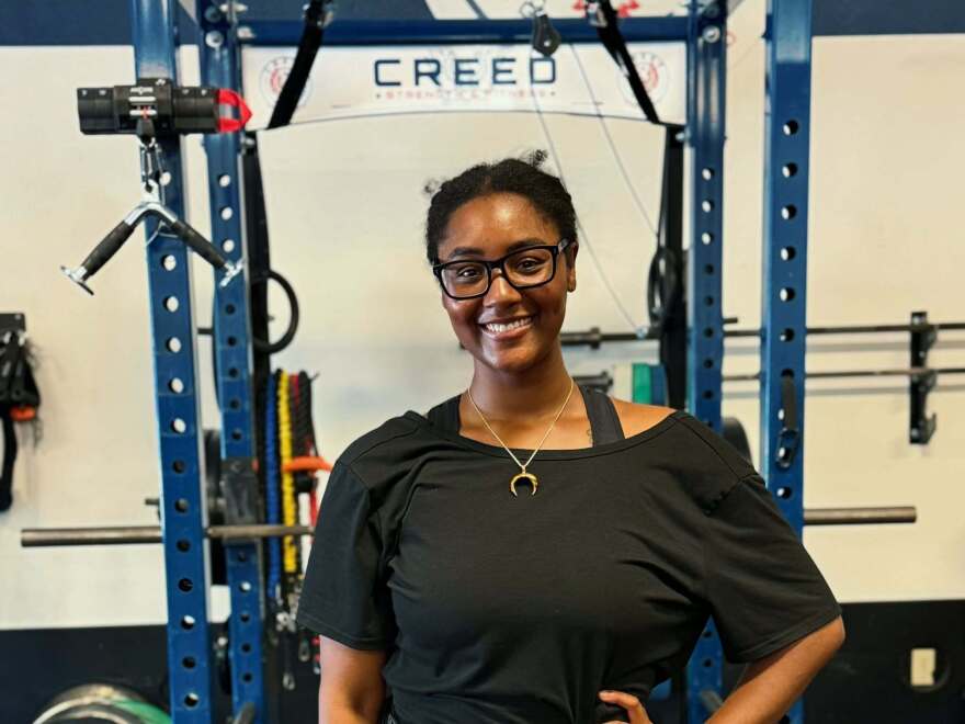 Dance instructor Kenya Slaughter at Creed Strength & Fitness in Chico, Calif.