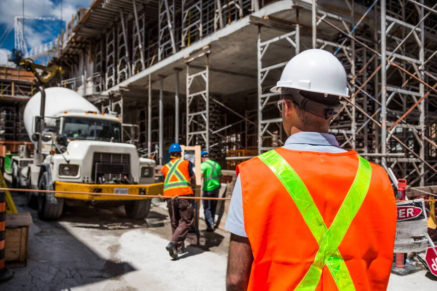 Construction worker working