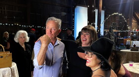 Gov. Ned Lamont joins Connecticut Tourism Director Rachel Lenda and a local blogger to celebrate the launch of the state's new Haunted History Trail in Wethersfield on September 16, 2026.