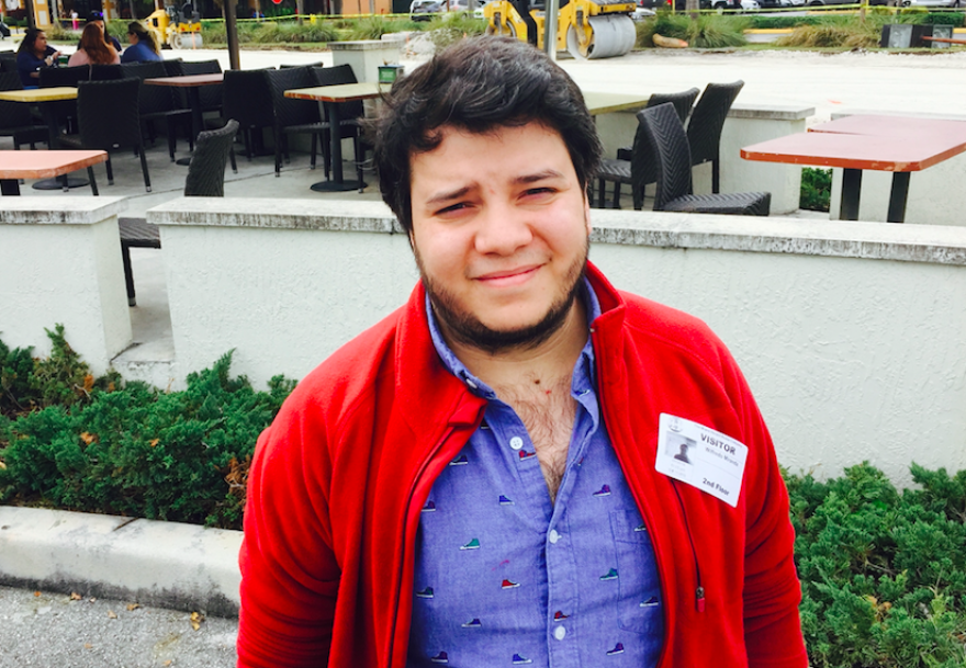 Exiled Nicaraguan journalist and Rey de Espana prize winner Wilfredo Miranda in Doral this week.