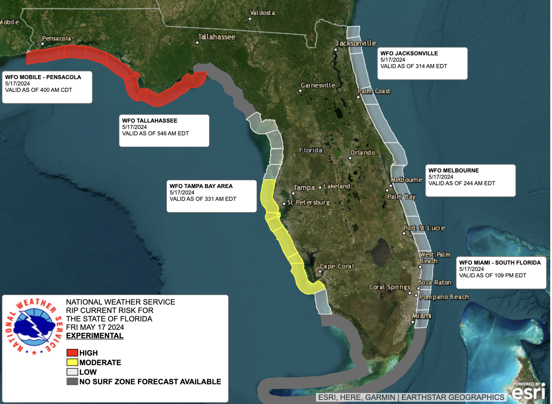 High rip current risk this weekend along Florida's Gulf beaches | WGCU ...
