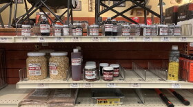 The trapper section of the Bass Pro Shop in Hooksett, New Hampshire, where you can buy coyote urine, red fox urine, and more.