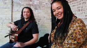 Bless Nova (right) and RenÃ© Roman perform live for State of Things listeners at the UpStage Cabaret in downtown Greensboro. 