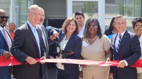 Ribbon cutting ceremony with (from left to right) Gov. Ned Lamont, Mayor of Norwalk Barbara C. Smyth, Brenda Penn-Williams, Chair of the Housing Authority City of Norwalk Commissioner, and Senator Bob Duff.