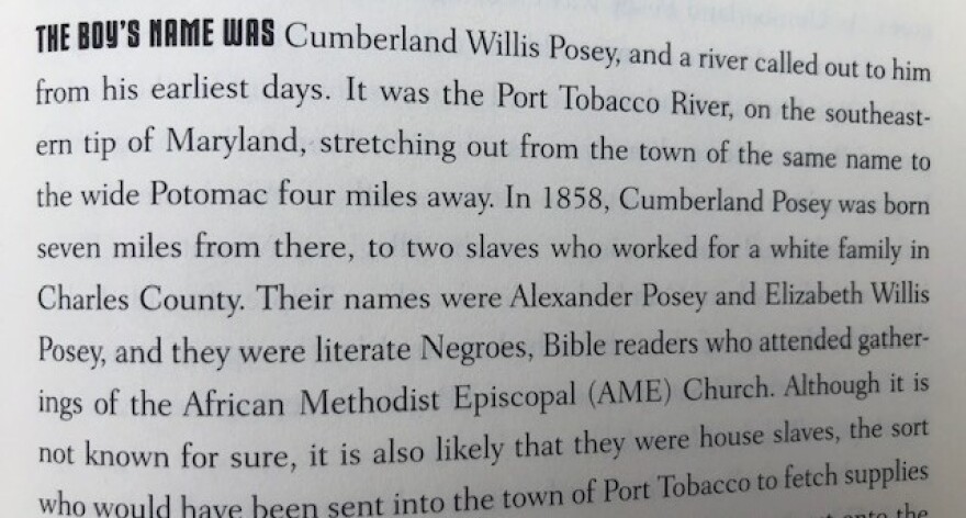 Text in a book.