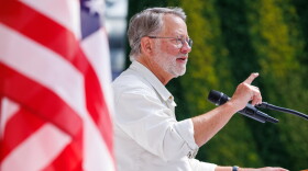 U.S. Sen. Gary Peters speaks at the Facility for Rare Isotope Beams in East Lansing, Mich., on Aug. 28, 2026.