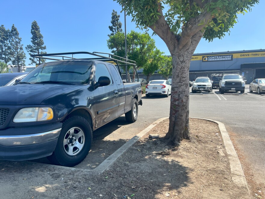 Fernando Salazar's truck, which he left behind when he was arrested.
