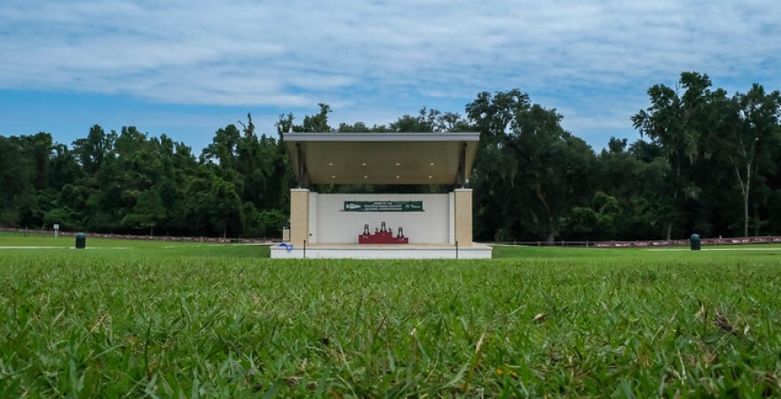 An awards stage is among the Apalachee Regional Park's new cross-country amenities.