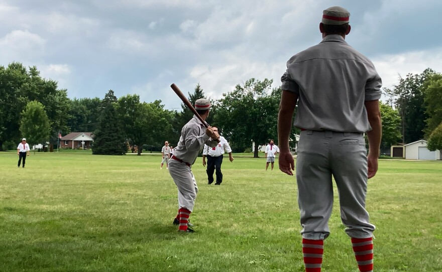 The Oregon Ganymedes up to bat at Mata’s 3rd Annual Vintage Baseball Exhibition.