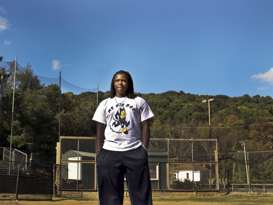 Antonio Bolden, a 19-year-old student and baseball player, is a rarity at historically black Bluefield State University: he's black.