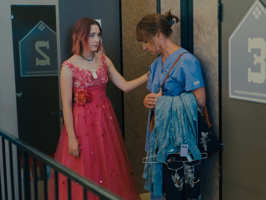 Saoirse Ronan and Laurie Metcalf play a daughter and mother who clash and connect in <em>Lady Bird.</em>