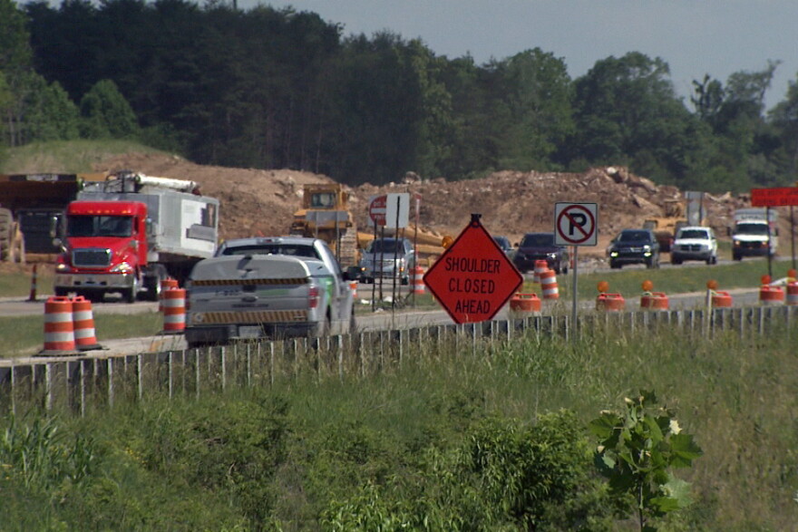I-69 Section 5, which runs from Bloomington to Martinsville, is still under construction. (WFIU/WTIU News)