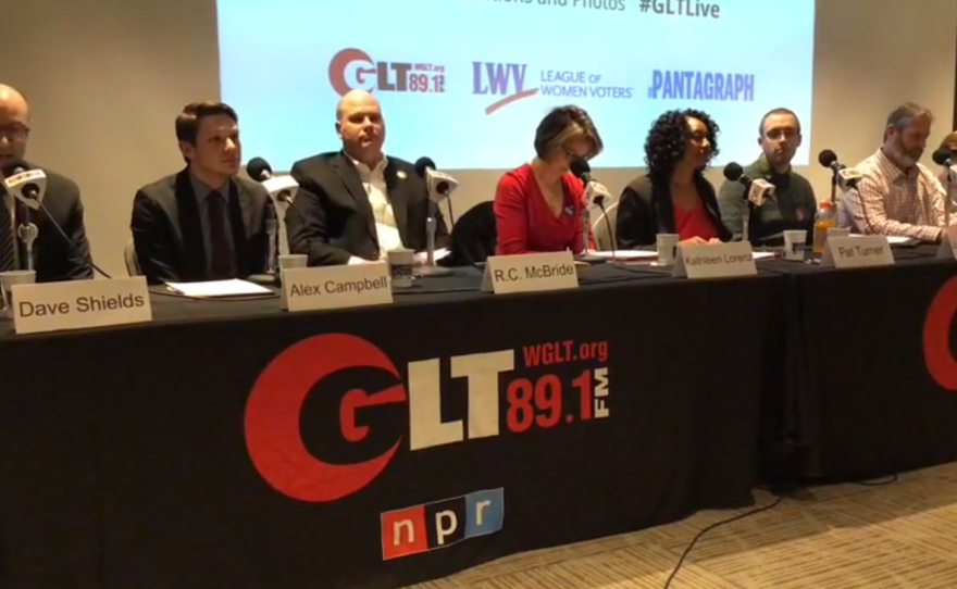 8 candidates at a table