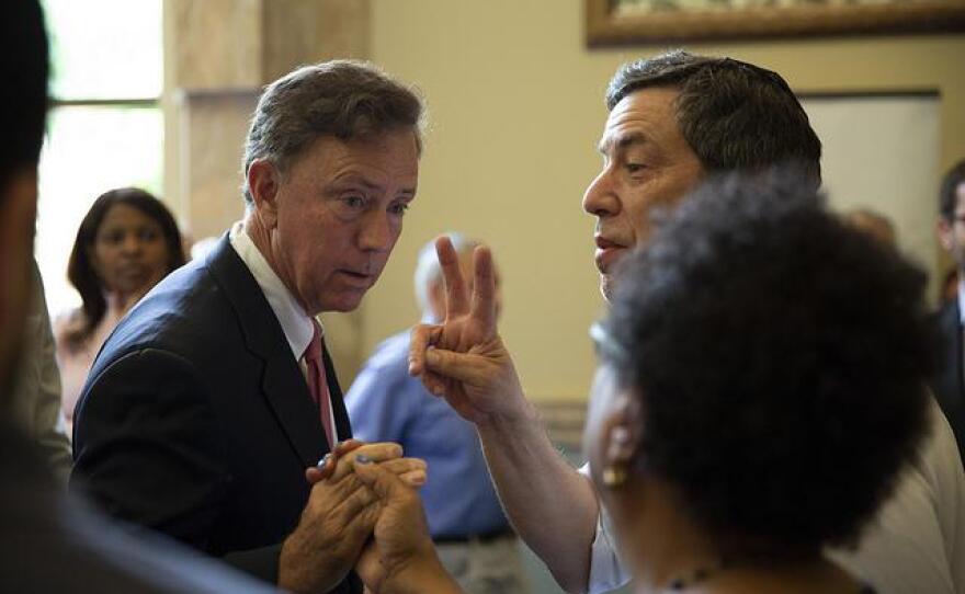 In Oct. 2018, then-candidate Ned Lamont appeared at a gubernatorial forum in West Hartford, Conn.