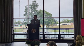 Eastern Kentucky University President David McFaddin presents of the state of EKU at the Stratton Cafe on September 24, 2026. Three major projects for the university includes new aviation programs, the Model Laboratory School and osteopathic medicine program.
