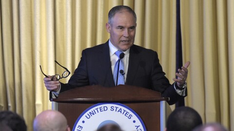 Scott Pruitt's comments on carbon dioxide come just over two weeks after he took the helm of the Environmental Protection Agency, the agency with the authority to regulate CO2 and other greenhouse gases as pollutants.