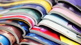 A stack of magazines.