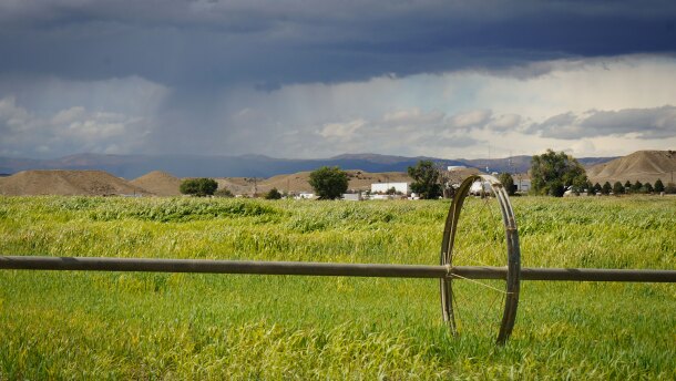 A rain storm rolls into Carbon County, Utah, Sept. 30, 2025. Fall precipitation events could help Utah recover from a historically dry year, if they continue.