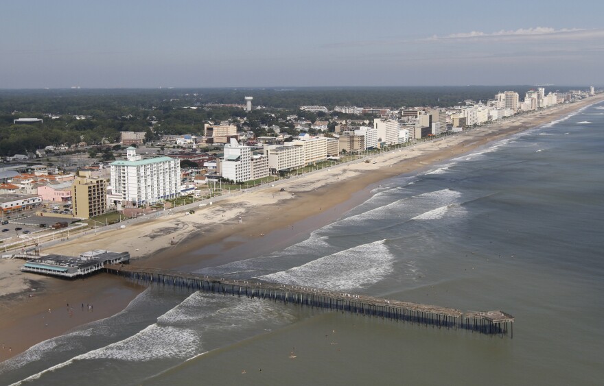 Image of Virginia Beach in 2011 right after Hurricane Irene came through the area.