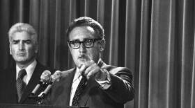 Presidential adviser Henry Kissinger gestures as he speaks. (AP Photo/File)
