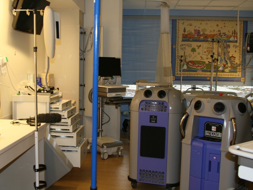 Disinfecting robots at Johns Hopkins Hospital in Baltimore spray rooms with toxic doses of hydrogen peroxide to kill dangerous drug-resistant bacteria.