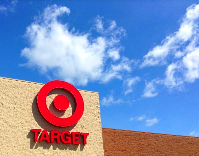 A photo of the outside of a target store.