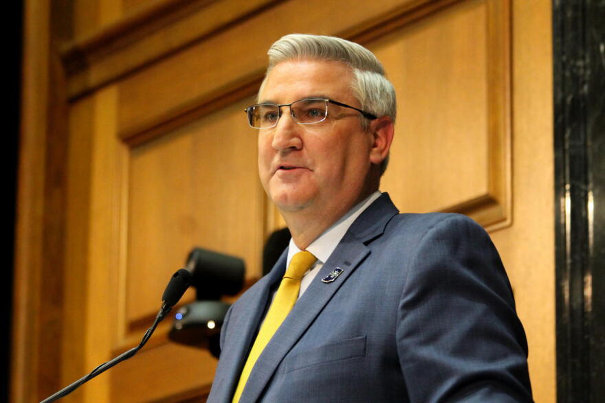 Gov. Eric Holcomb vehemently disagreed with critics who argue his first term lacked bold action.