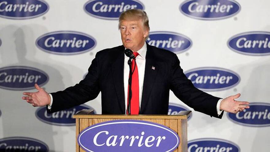 Trump Download Comp Tag as... Cancel Apply Back to search results3of30,772 results TRUMP Overview Download now President-elect Donald Trump speaks at Carrier Corp Thursday, Dec. 1, 2016, in Indianapolis.