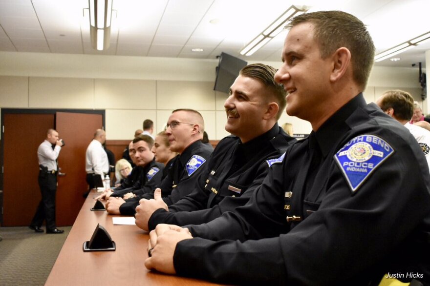 Several new SBPD officers are sworn in during 2019.