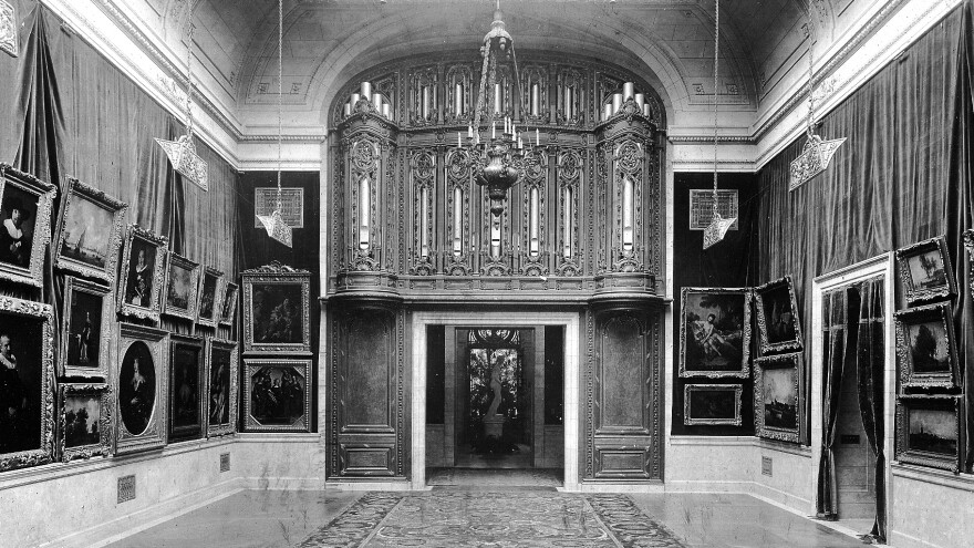 Huguette Clark owned several apartments on Fifth Avenue, a mansion in Connecticut and a house in California, but chose to live for two decades in a hospital room. This New York City house, her childhood home, featured five art galleries. (Photo from the book <em>Empty Mansions</em>)