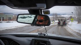 Colorado Wonders questioner and Edwards, Colorado resident Mark Bergman drives through Eagle, Colorado near county plows on Thursday, Dec. 5, 2019.