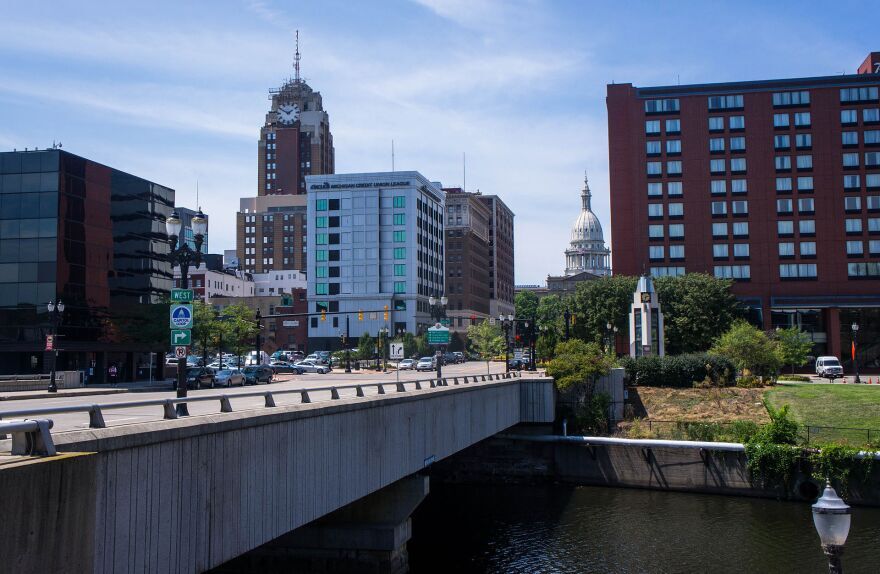 Downtown Lansing appears in a file photo.