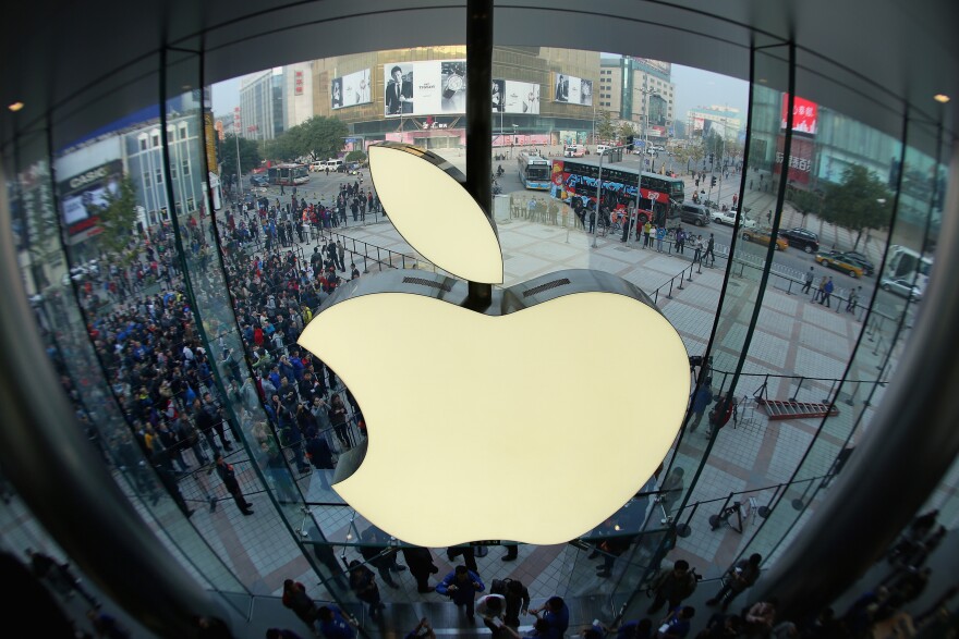 An Apple store in Beijing, China opens.