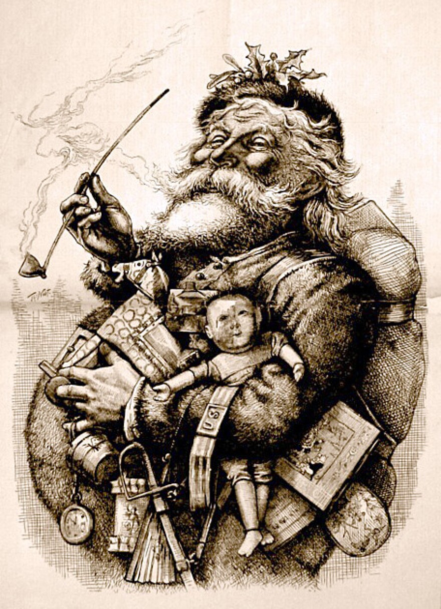 Thomas Nast's merry old Santa Claus from an 1881 issue of Harper's.