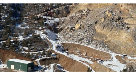 The Mid-Continent limestone quarry above West Glenwood Springs. Opponents fear expansion could damage hot springs that are sacred to the Utes and important for the local tourism economy.