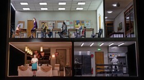 Vilma Jää (above) as Markéta and Joyce DiDonato (below) as the Waitress in a scene from Saariaho's "Innocence."