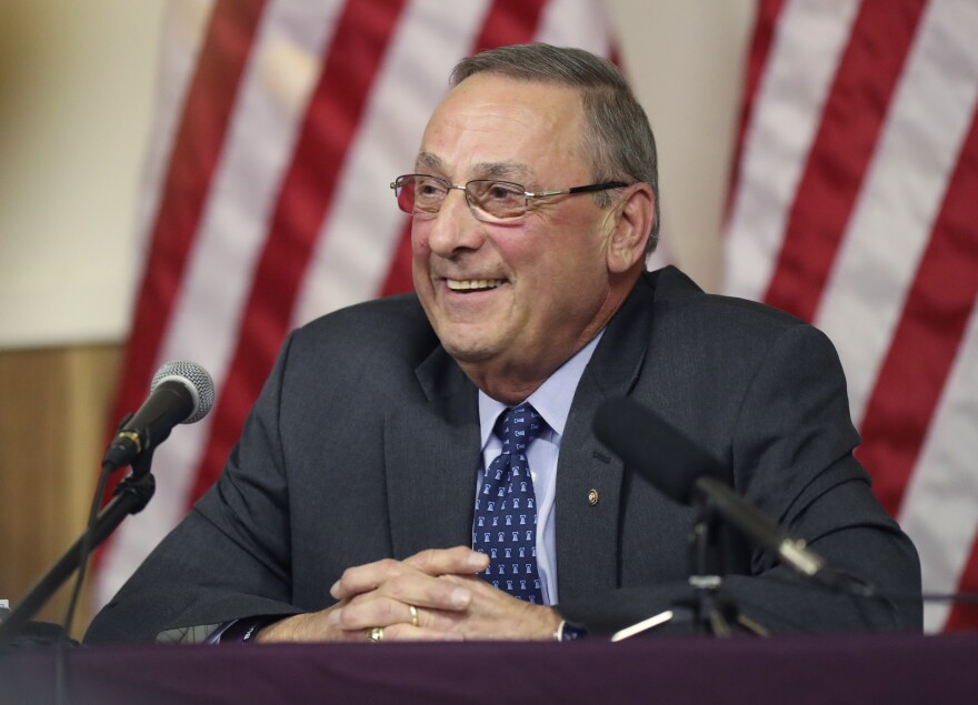 Maine Gov. Paul LePage speaks at a town hall meeting, Wednesday, March 8, 2017, in Yarmouth, Maine. 