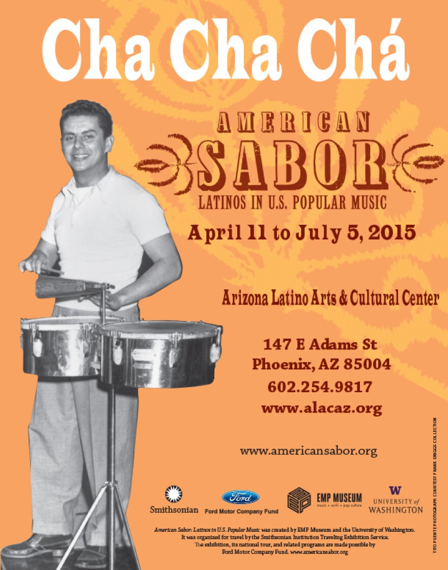 Official Poster for "American Sabor: Latinos in U.S. Popular Music."