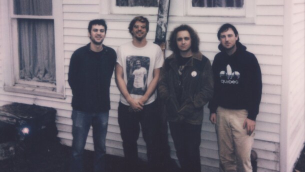 Thomas Dollbaum (second from left) got an assist from MJ Lenderman (far left) on "Dozen Roses."