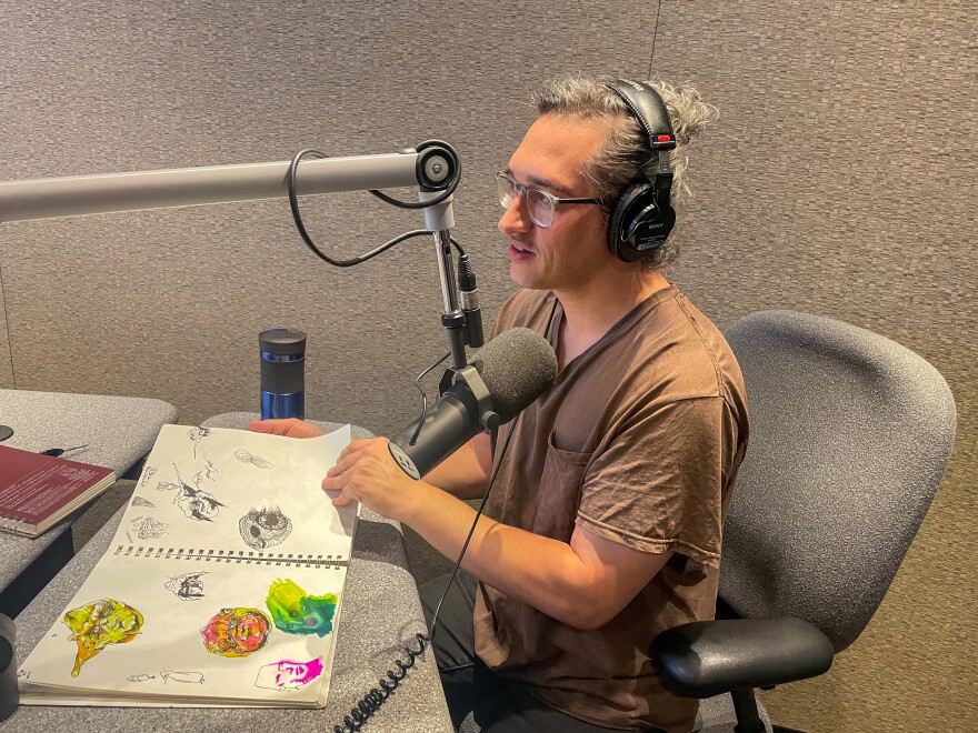 Kenaim Al-Shatti at the KJZZ studios in Tempe.