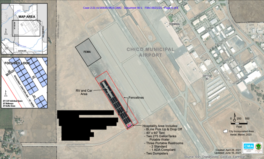 Map of the plan for the homeless shelter site.