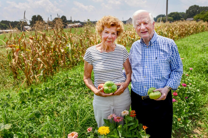 Jim and Carolyn Hunt at their family farm.