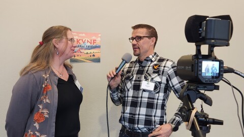 KVNF's Brody Wilson interviews Penelope Powell, planning chair for the 2026 Roots of Renewal Conference