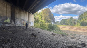 Water Street Bridge in Concord where Robert Gaynor was arrested for loitering.
